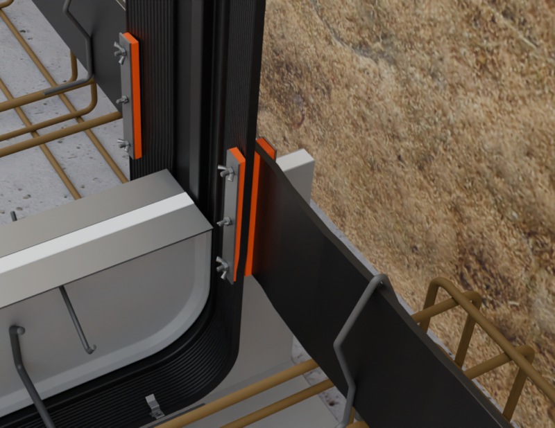 Комбінована гідрошпонка KAB для герметизації робочих швів бетону