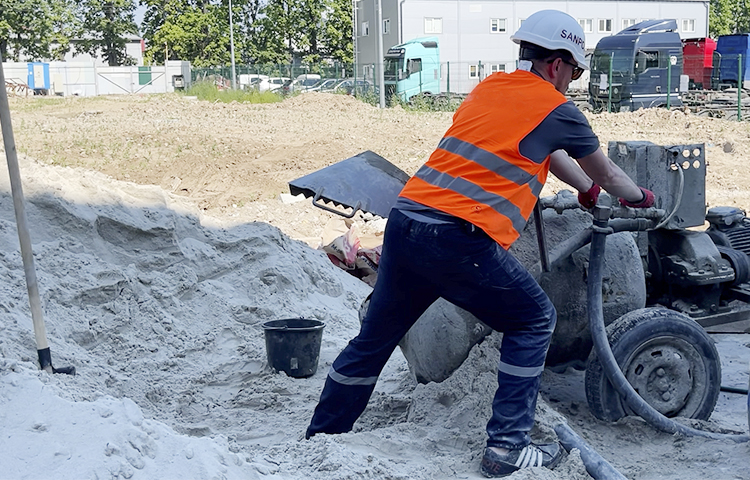 Застосування фібри POLYEX MESH в напівсухих стяжках