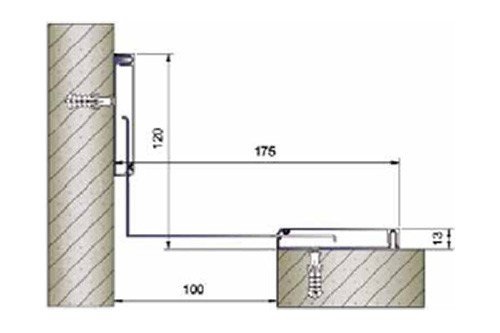 Деформационный шов для потолков и стен AR 281-100К