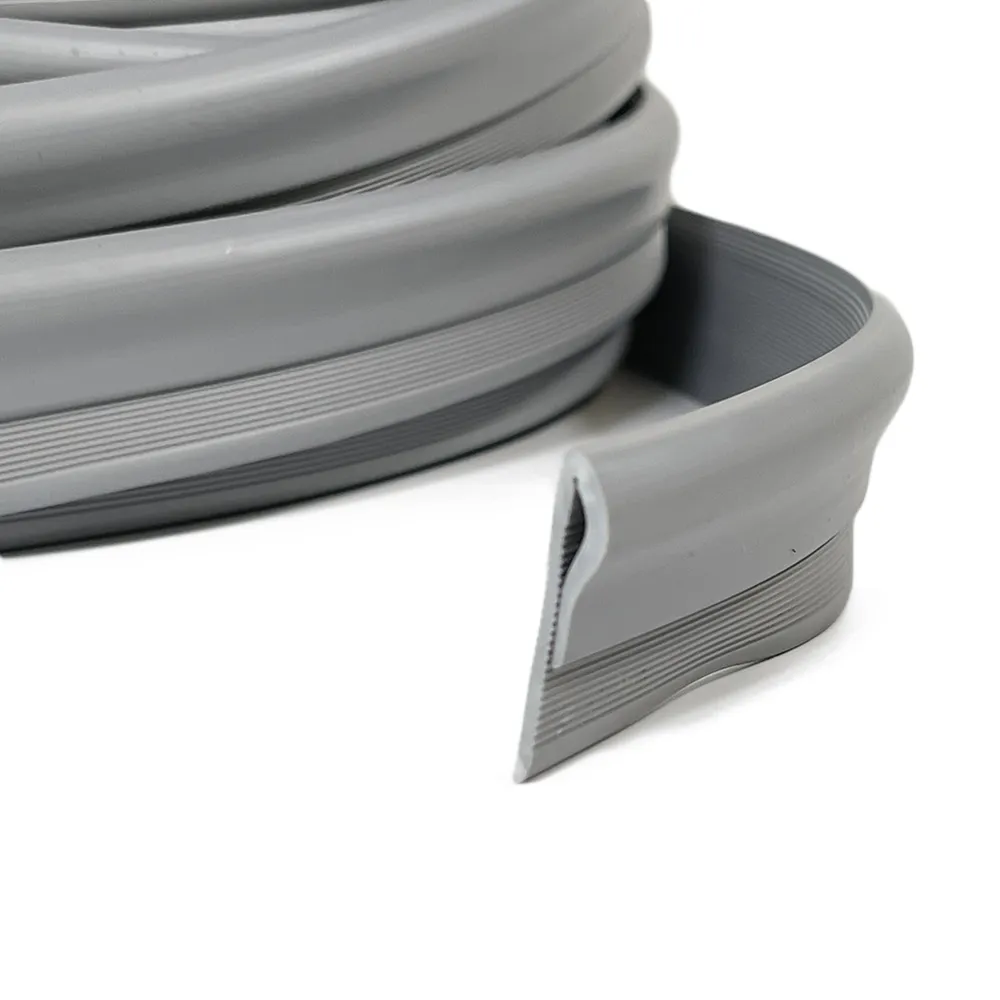 Flexible end profile PS-28 for laying linoleum on the wall (edge), gray, 100 meters