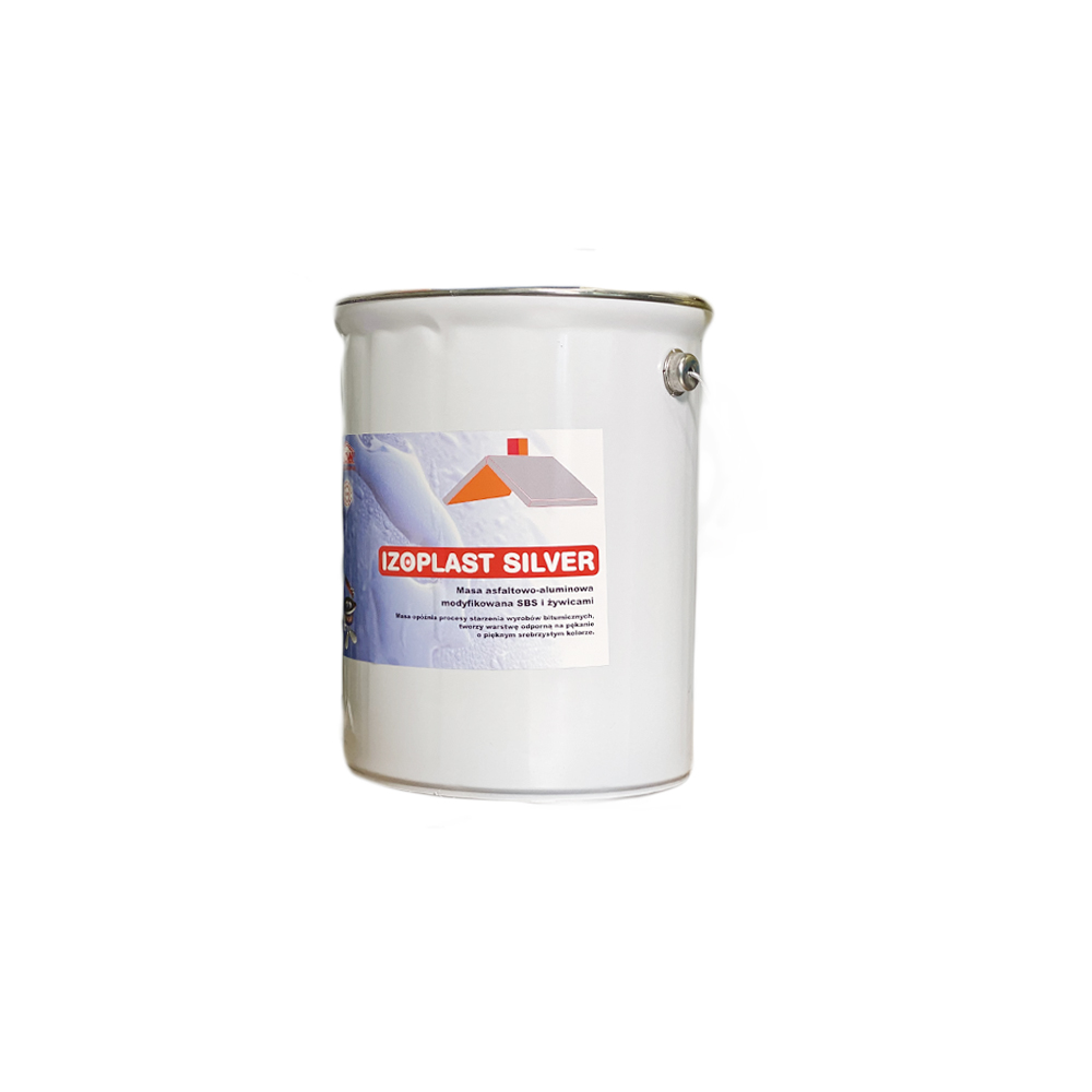 Mastic bitumen-aluminum Izoplast Silver for roof protection, silver, 5 l
