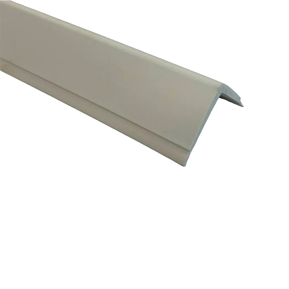 Soft white PVC corner bumper, 50x50mm, length 1.5 m.p.